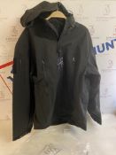 RRP £69 Tactical Shark Skin Soft Shell Military Waterproof Army Combat Hooded Bomber Coat, XXXL