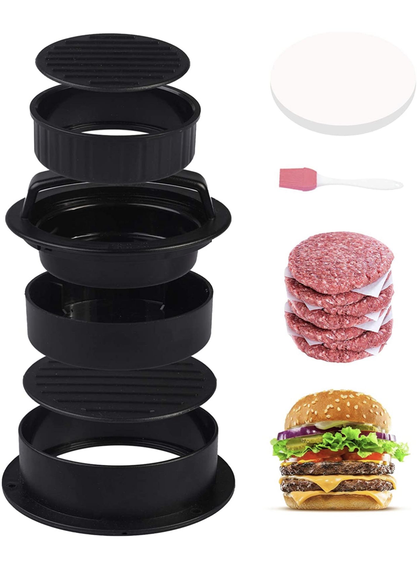 Hamburger Patty Maker Press, Set of 10 RRP £90