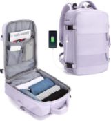 RRP £38.99 SZLX Large Travel Laptop Backpack with USB Charging Port Shoes Compartment