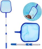 RRP £210 Set of 14 x ZoneYan Swimming Pool Net, Pool Cleaning Kit, With Telescopic Pole