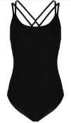 Women's Black Dance Leotard - Cotton Set of 7 RRP £140