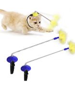 RRP £360 Set of 40 x Eletiffi Cat Toys Interactive Feather Cat Teaser, RRO £9 Each