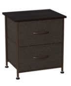 Somdot Bedside Table with 2 Drawers