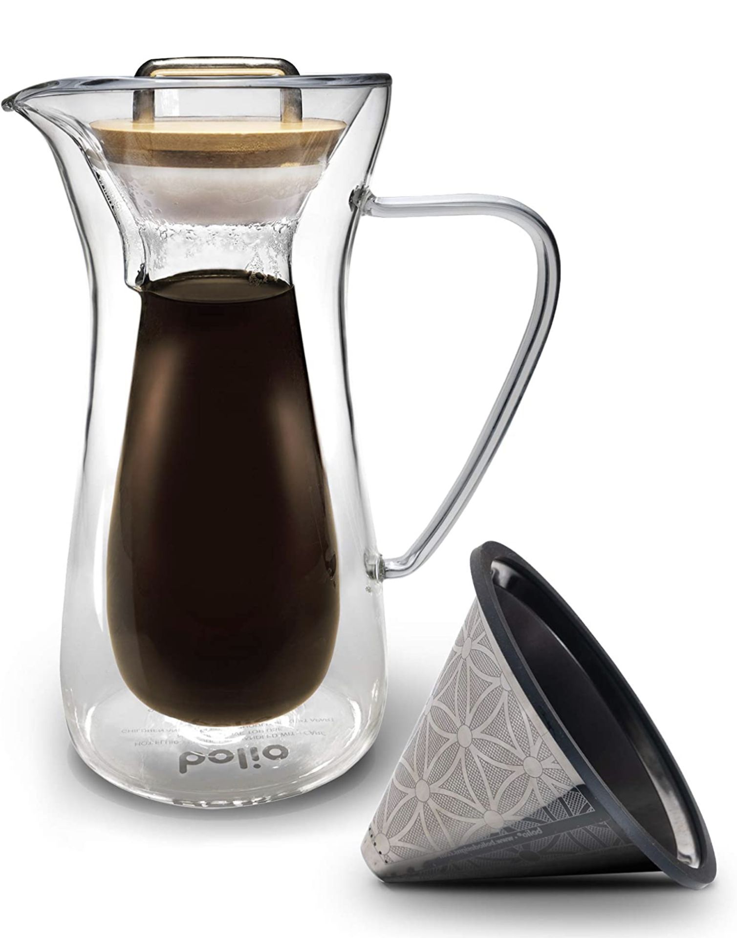 Bolio Double Wall Pour Over Glass Decanter RRP £39.99