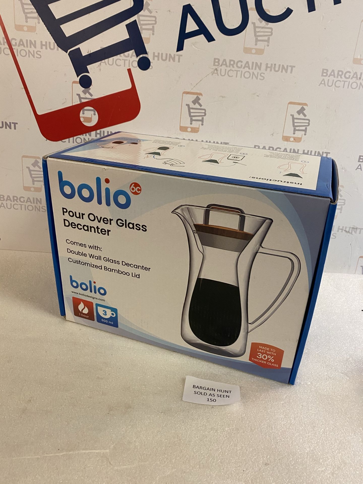 Bolio Double Wall Pour Over Glass Decanter RRP £39.99 - Image 2 of 2
