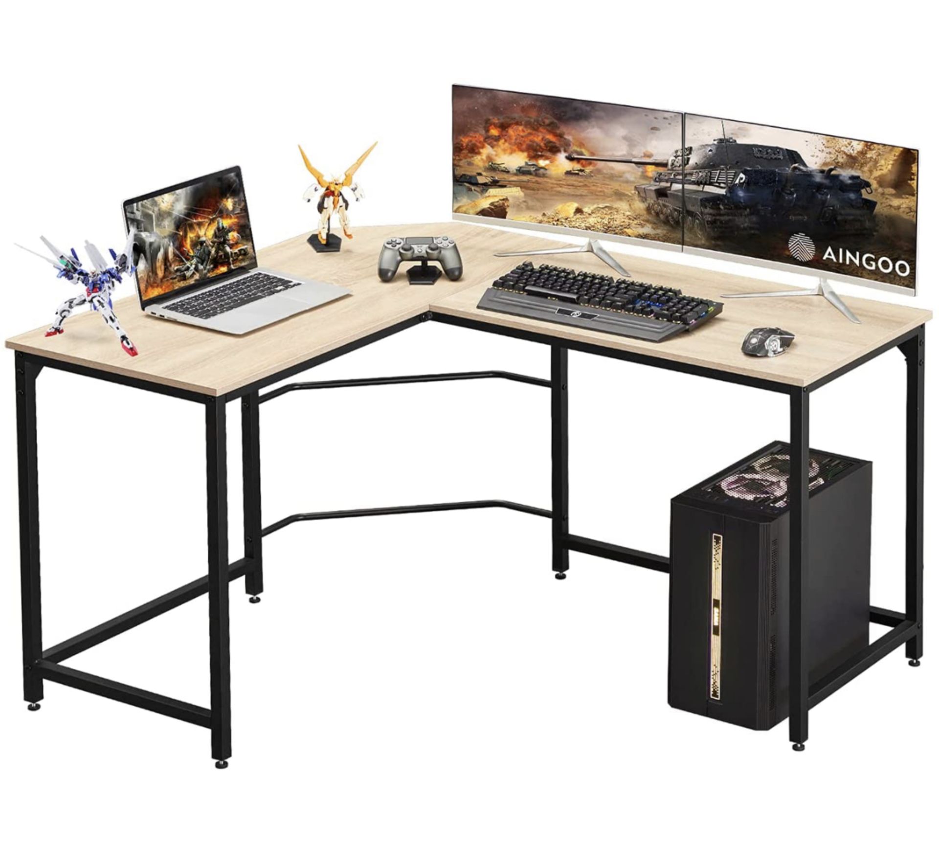 Aingoo Corner Desk L Shaped Home Office PC Workstation RRP £85.99