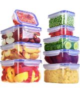 Kichly Plastic Airtight Food Storage Containers, Set of 18