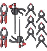 Hi-Spec 10 Piece Mini Spring Ratchet and Bar Spreader Clamp Set