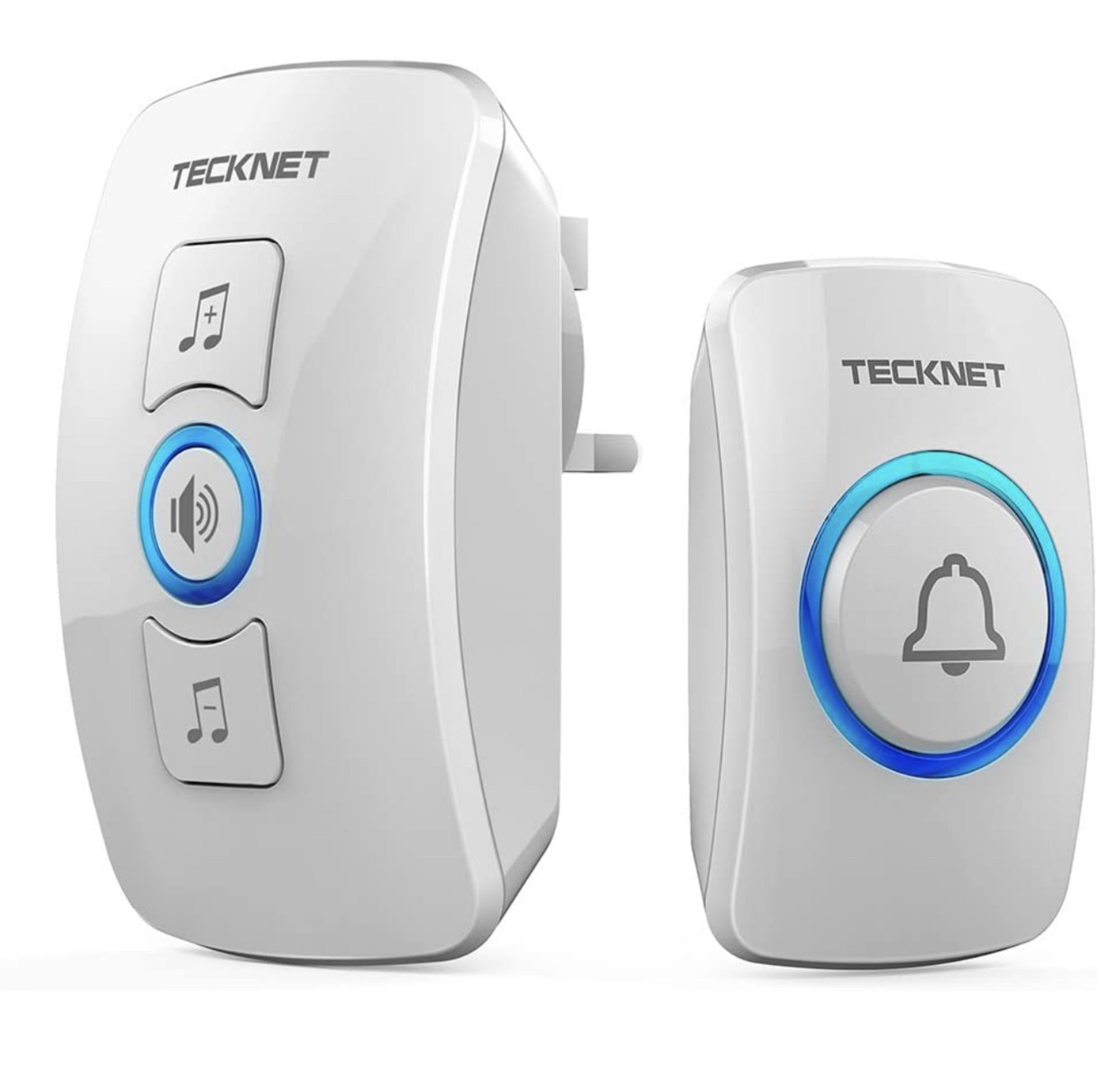 Tecknet Wireless Doorbell, Set of 6 (3 x White, 3 x Black) RRP £78 - Image 3 of 3