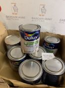 RRP £96 Set of 12 x Dulux Quick Drying Satinwood Pure Brilliant White 750ml