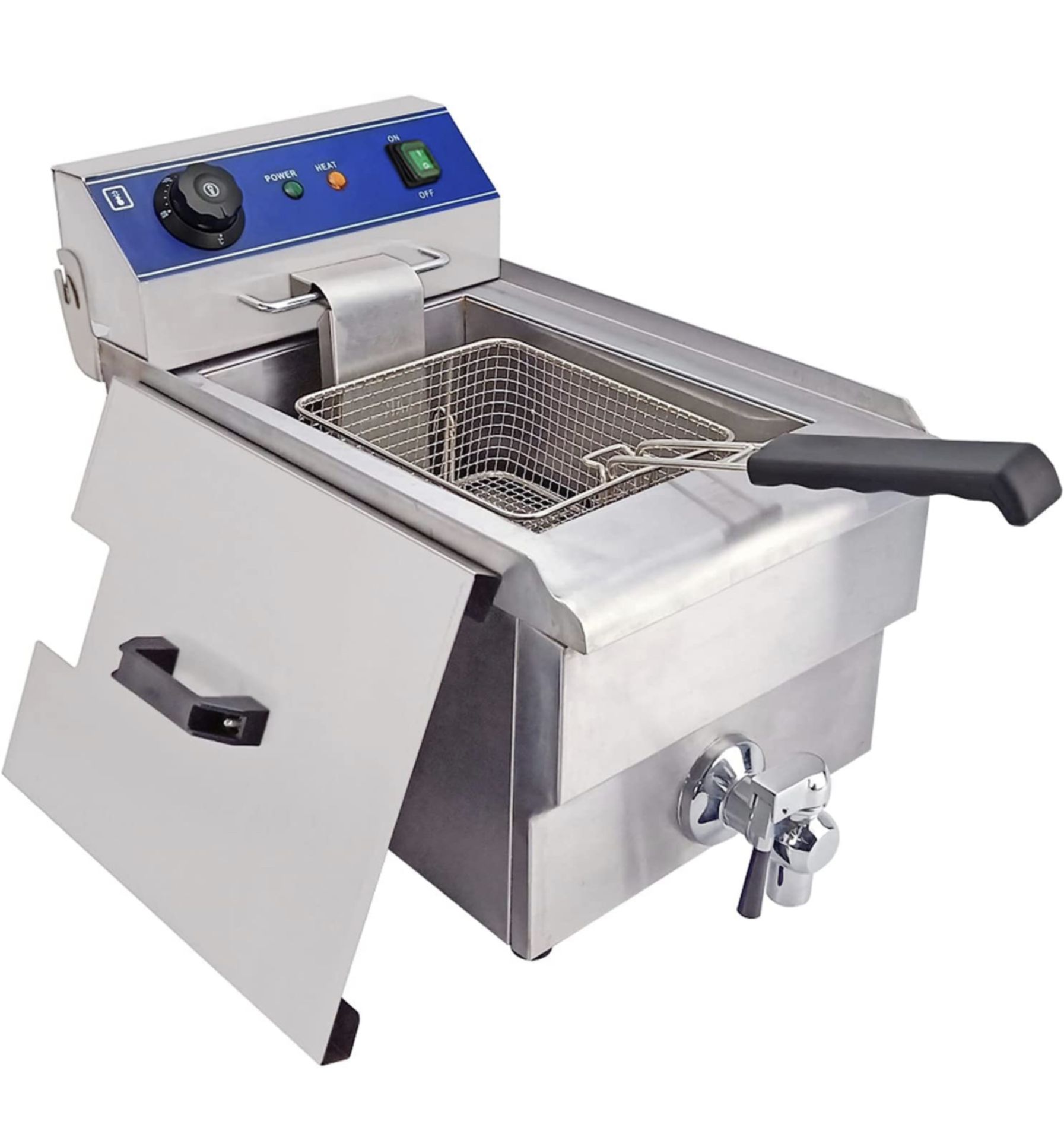 RRP £154.99 Mootaco Electric Deep Fryer 3000W-6L Commercial Stainless Steel Fat Fryer