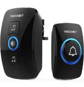 Tecknet Wireless Doorbell, Set of 6 (3 x White, 3 x Black) RRP £78