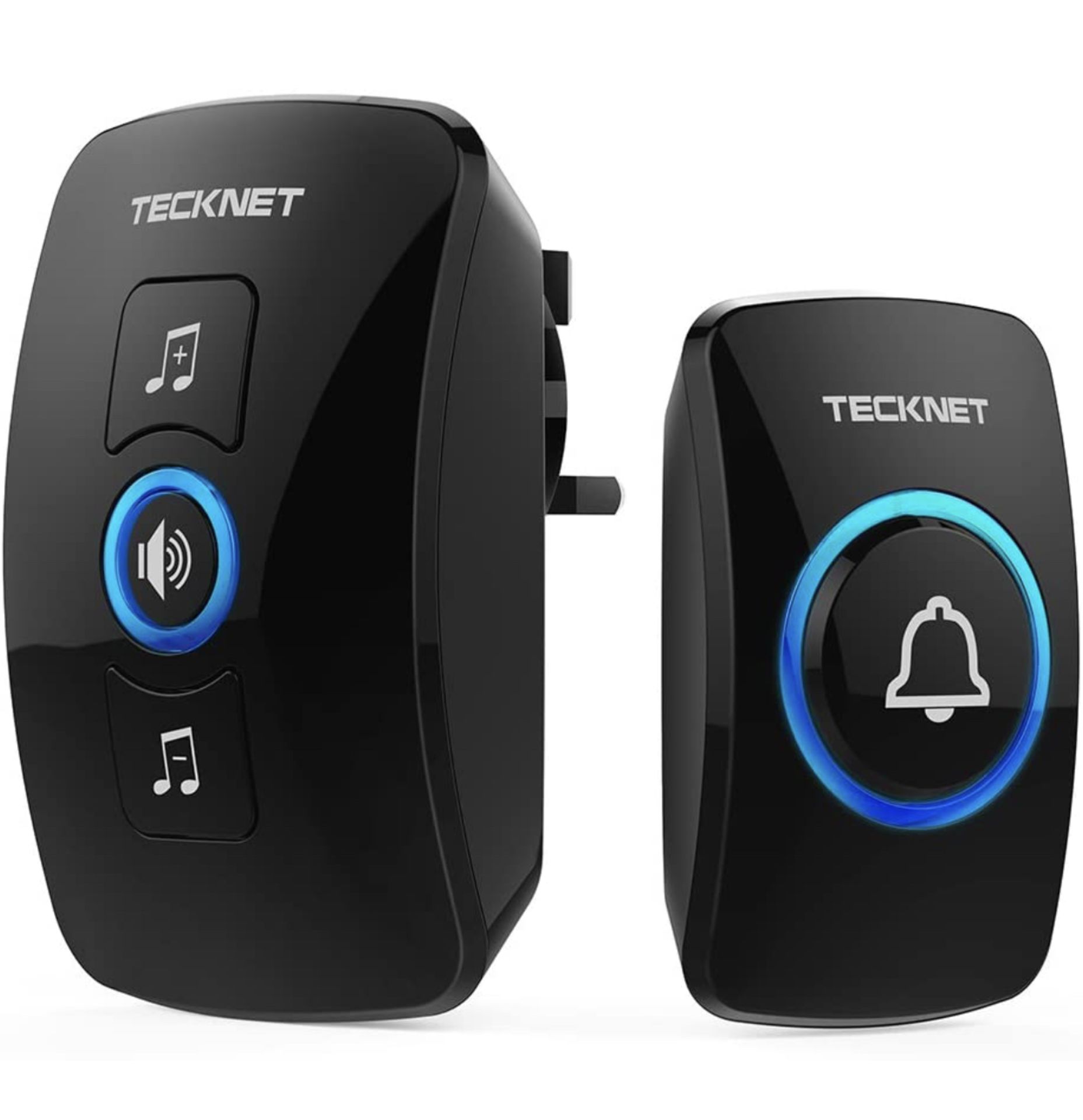 Tecknet Wireless Doorbell, Set of 6 (3 x White, 3 x Black) RRP £78