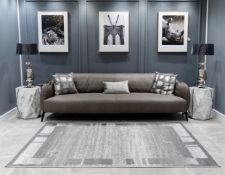 A2Z Rug Palma 9958 Modern Abstract Grey Border Pattern 80 x 150 cm