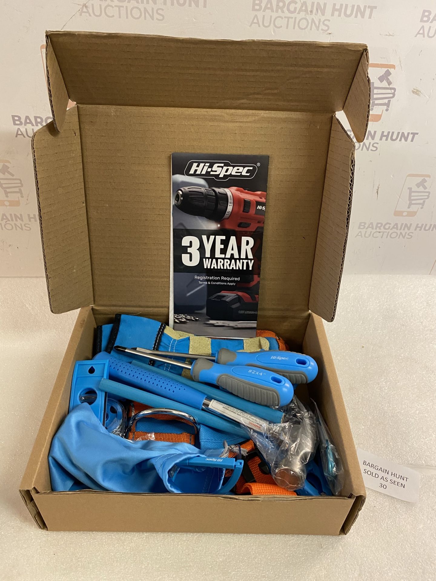 Hi-Spec 16 Piece Blue Kids Tool Kit Set - Image 2 of 2