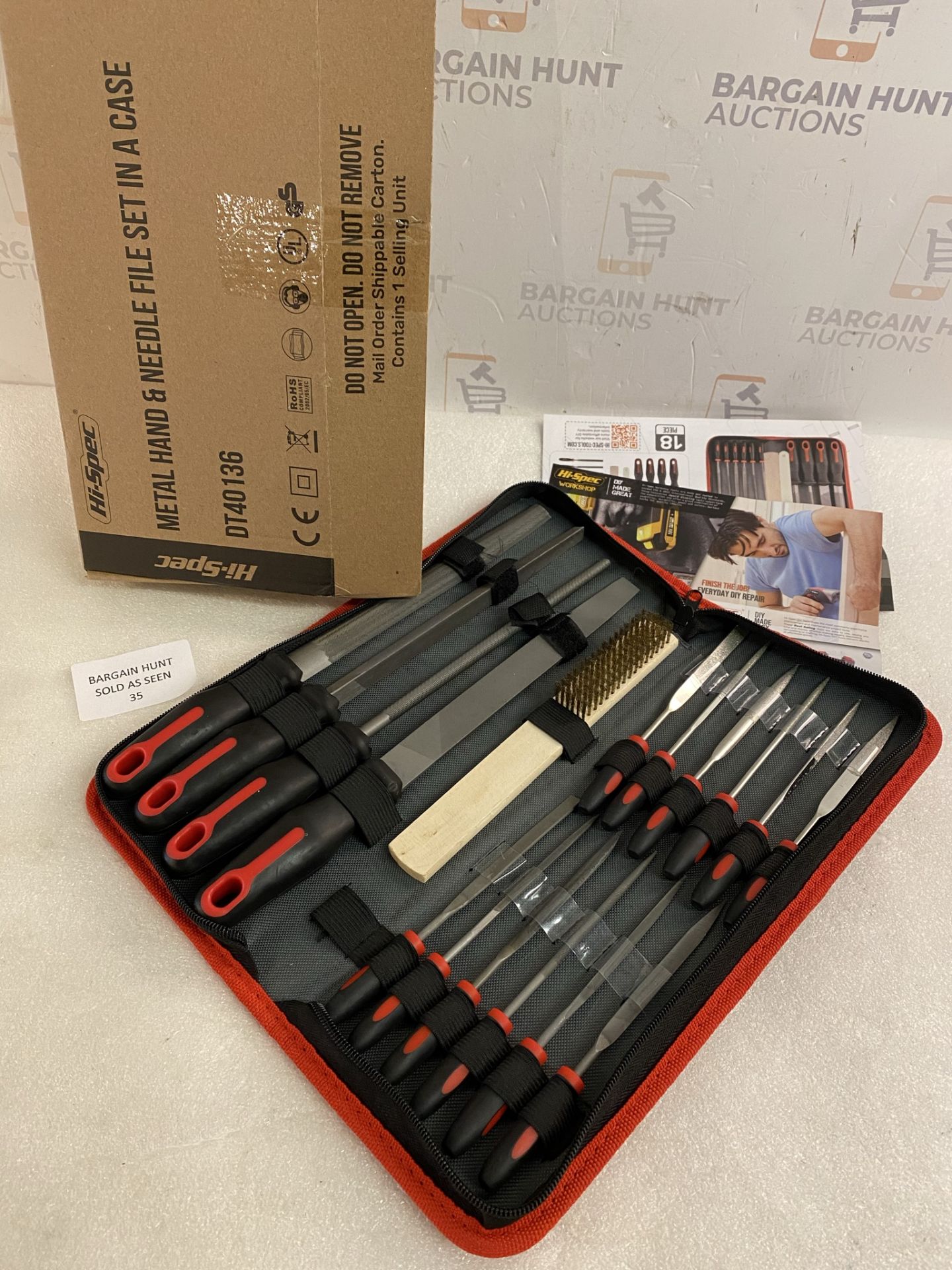 Hi-Spec Metal Handle & Needle File Tool Set Kit