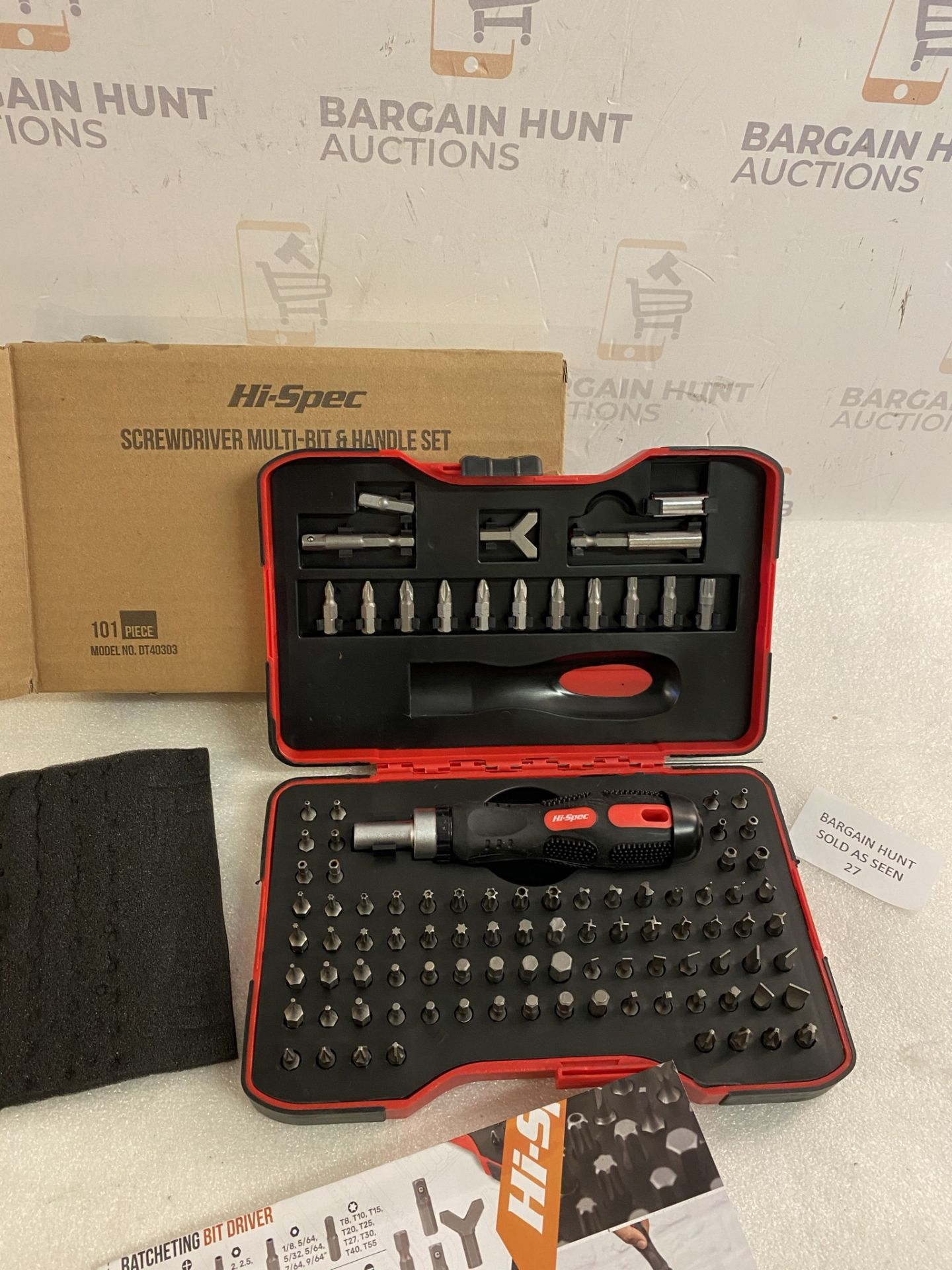 Hi-Spec Multi Bits Screwdriver & Ratcheting Handle Tool Set Kit