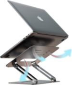 RRP £300 Set of 10 x Memento Ergonomic Laptop Stand with Anti-Slip Pads (Double Layer)