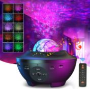 Star Galaxy Light Projector LED Night Light Bluetooth Speaker with RC Colour Changing Lamp