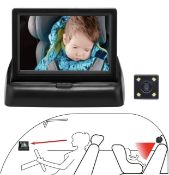 Baby Car Monitor Shockproof Adjustable Camera, Set of 2 RRP £80
