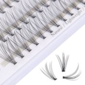 RRP £147 Set of 21 x Individual Lashes Cluster Lashes 3D Natural Look Black Soft Eyelashes