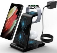 NeotrixQI 3-In-1 Wirless Charging Station Dock for Samsung, Set of 3 RRP £114