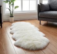 HLZDH Faux Fur Soft Fluffy Sheepskin Area Rug 60 x 160 cm