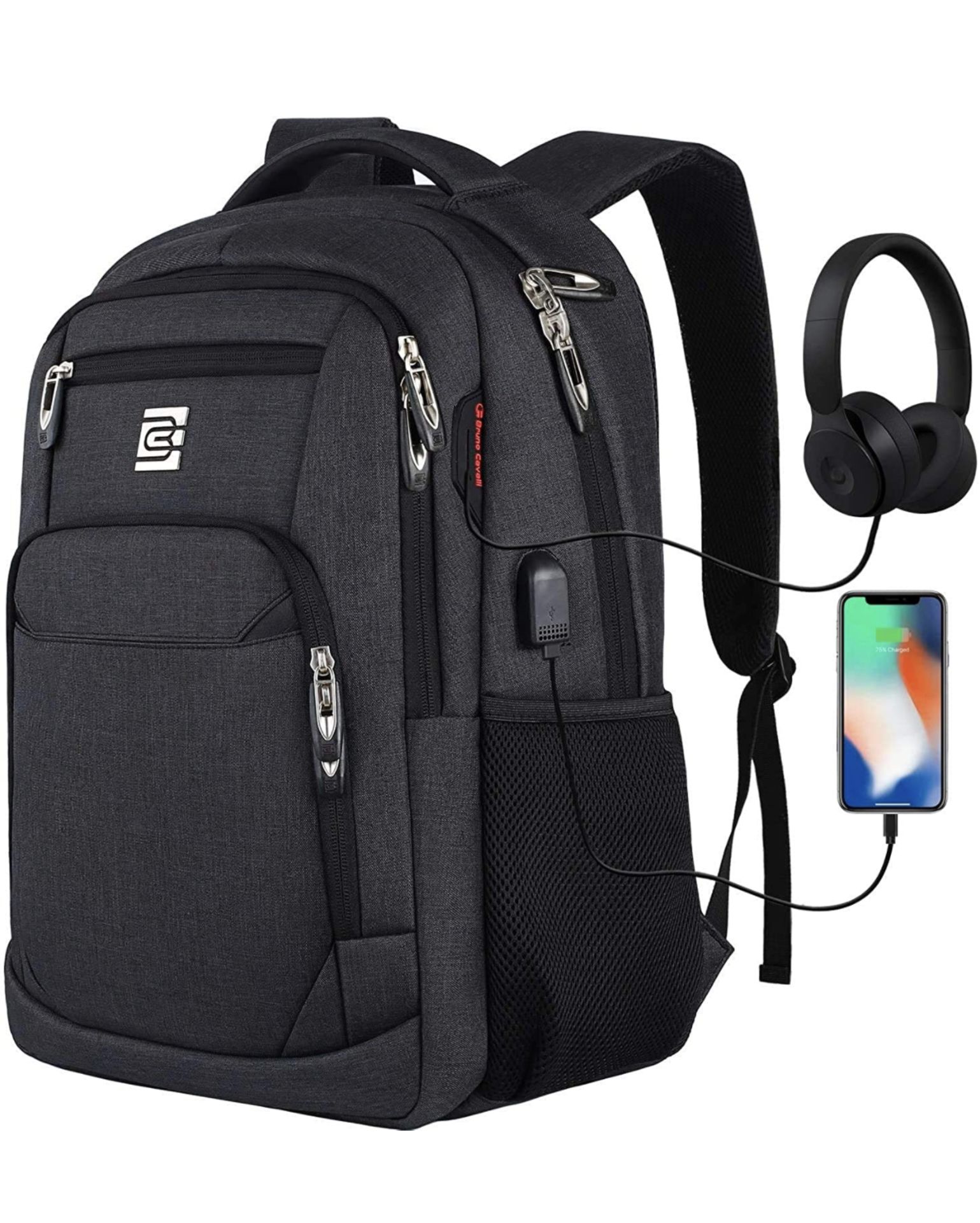 Laptop Backpack with USB Charging & Headphone Port Laptop Backpack