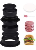 Sookin 3-In-1 Burger Press Hamburger Patty Maker, Set of 21 RRP £168