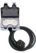 RRP £67.99 WMLBK Weatherproof Outdoor Switched Power Socket 25M Extension Cable