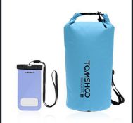 Tomshoo 10L/20L Waterproof Dry Bag Roll Top Dry Sack, Set of 3