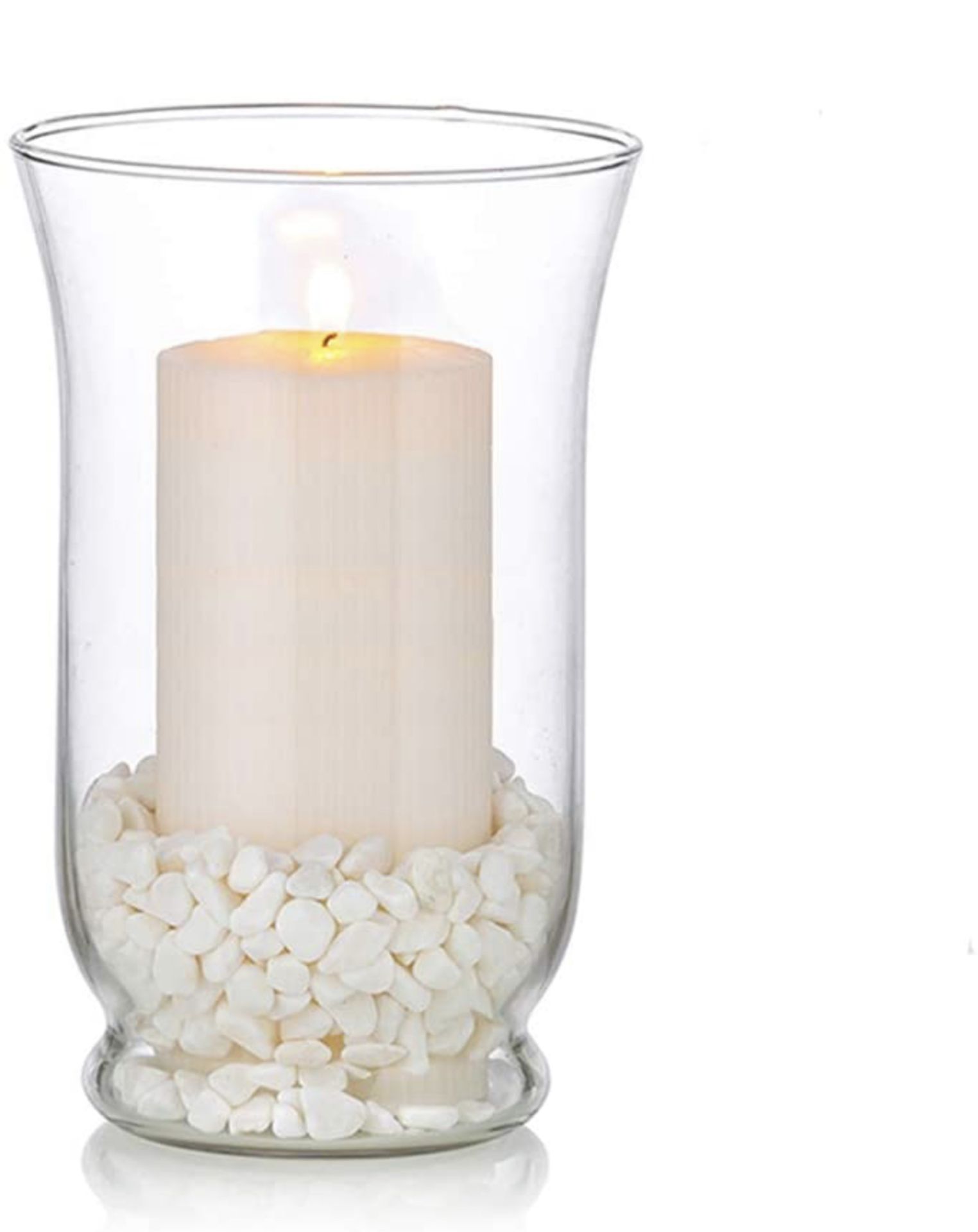 RRP £234 Set of 18 x Glass Pillar Candle Holders Table Centrepiece Décor, RRP £13 Each