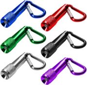 KEKU Super Mini LED Flashlight 6-Pack with Clips, Set of 40 x packs of 6 RRP £200