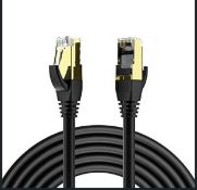 RRP £450 set of 15 x Ethernet Cable CAT 8, HIGH SPEED 40Gbps 2000MHz SFTP LAN Wire