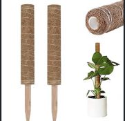 RRP £336 Set of 24 x mistybabes Moss Pole, 2Pcs Coir Totem Pole Plant Support