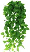RRP £120 Set of 10 x LumenTY 2 Pcs Fake Vines Hanging Ivy Decor Artificial Green Dill