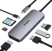 USB C Hub Multiport Adapter 7-In-1 USB C Dongle, Set of 5 RRP £135