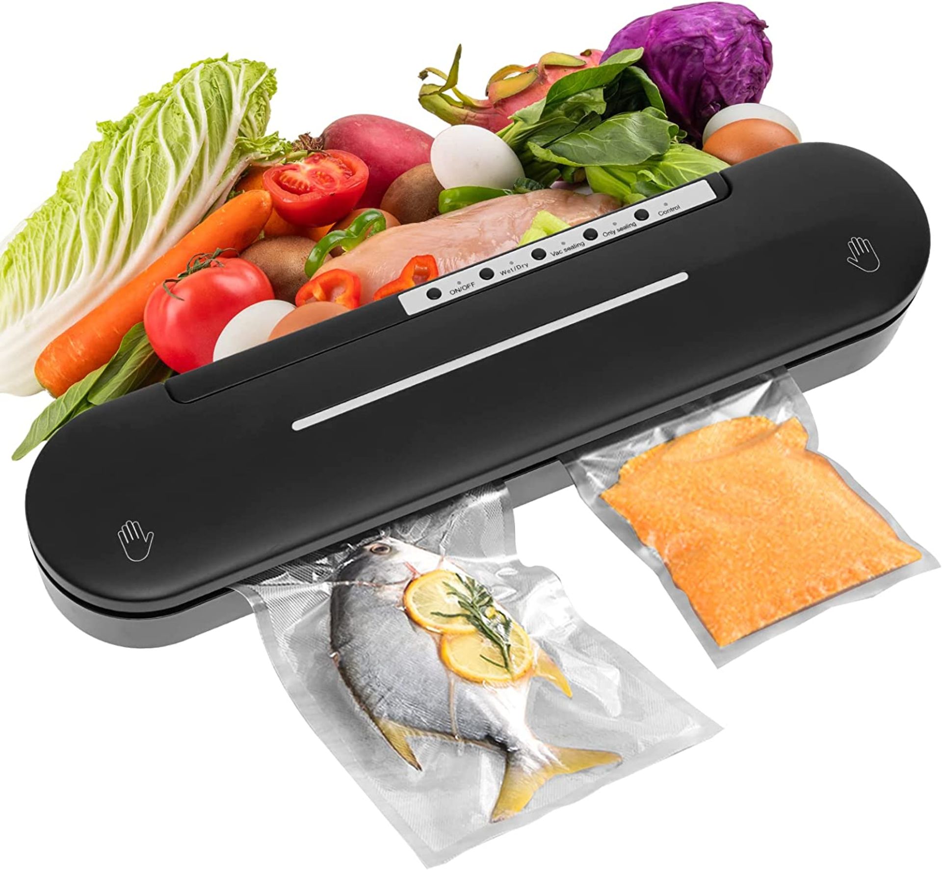 RRP £29.99 Wireless Food Vacuum Sealer Machine, Vacuum Dry & Moist One-Touch Food Seal