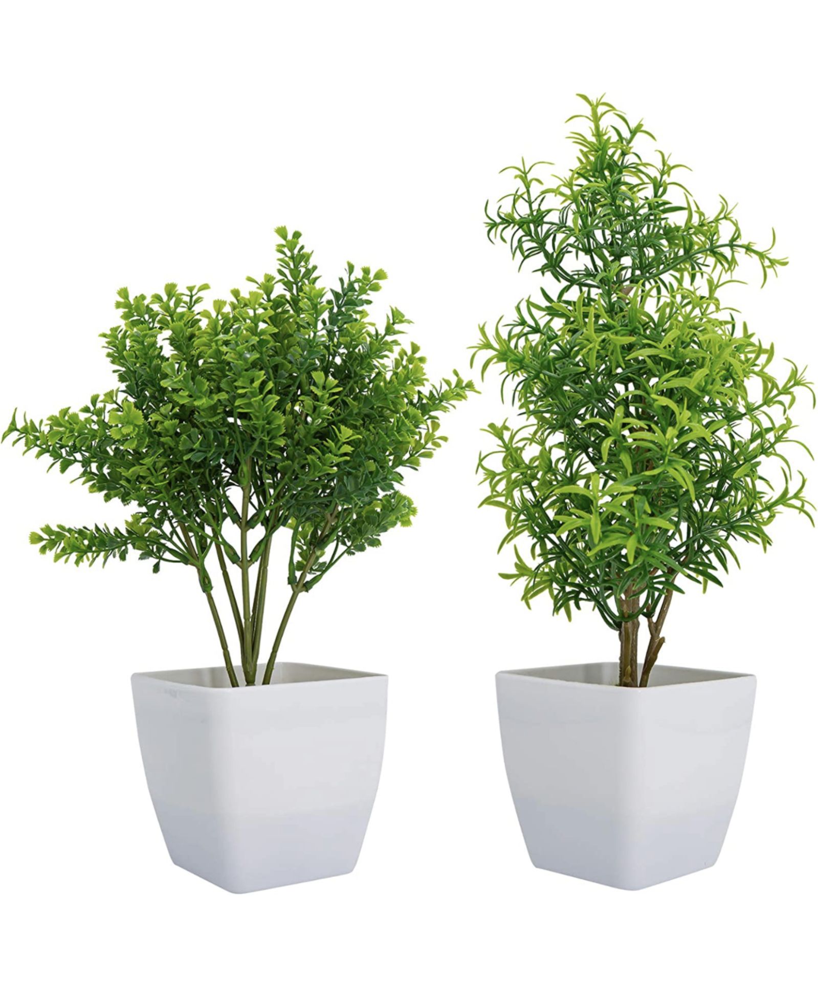 RRP £50 Set of 5 x Ashiner 2-Pack Artificial Plants In Pots