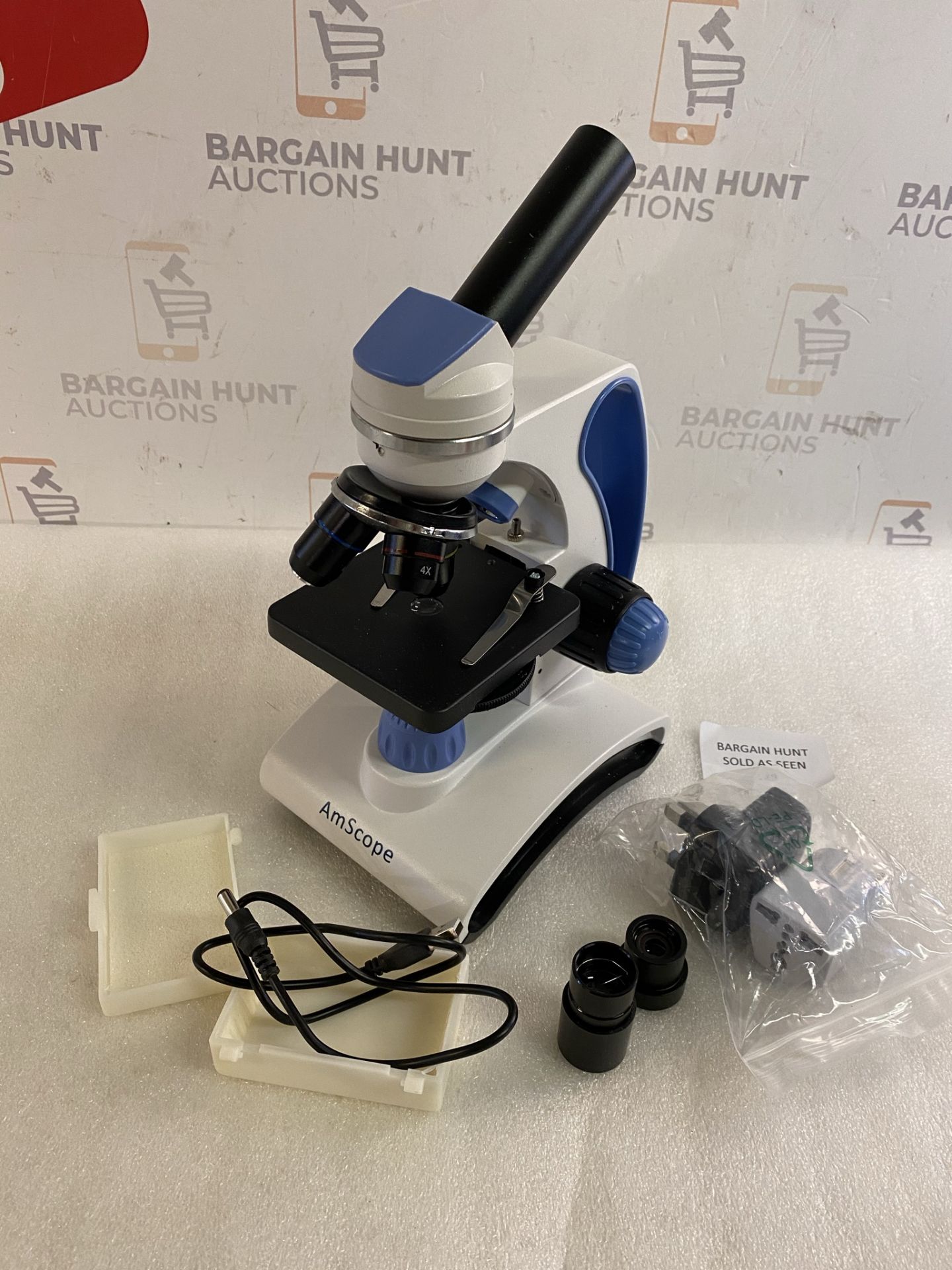 Amscope 40X-1000X Student Monocular Compound Microscope RRP £100