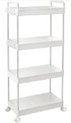 SoleJazz 4-Tier Storage Trolley Carts, Set of 2 RRP £52