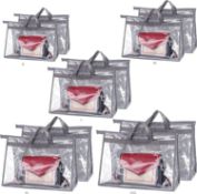 10Pcs Clear Handbag Storage Organizer Dust Cover Bags RRP £36.99