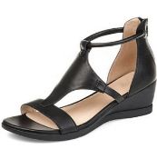 Womens Wedge Sandals Strappy High-Heeled Pumps, 38 EU RRP £26.99