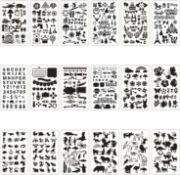 RRP £160 Set of 20 x Drawing Stencil for Kids 18 Pcs, Geometric Stencils Painting Templates