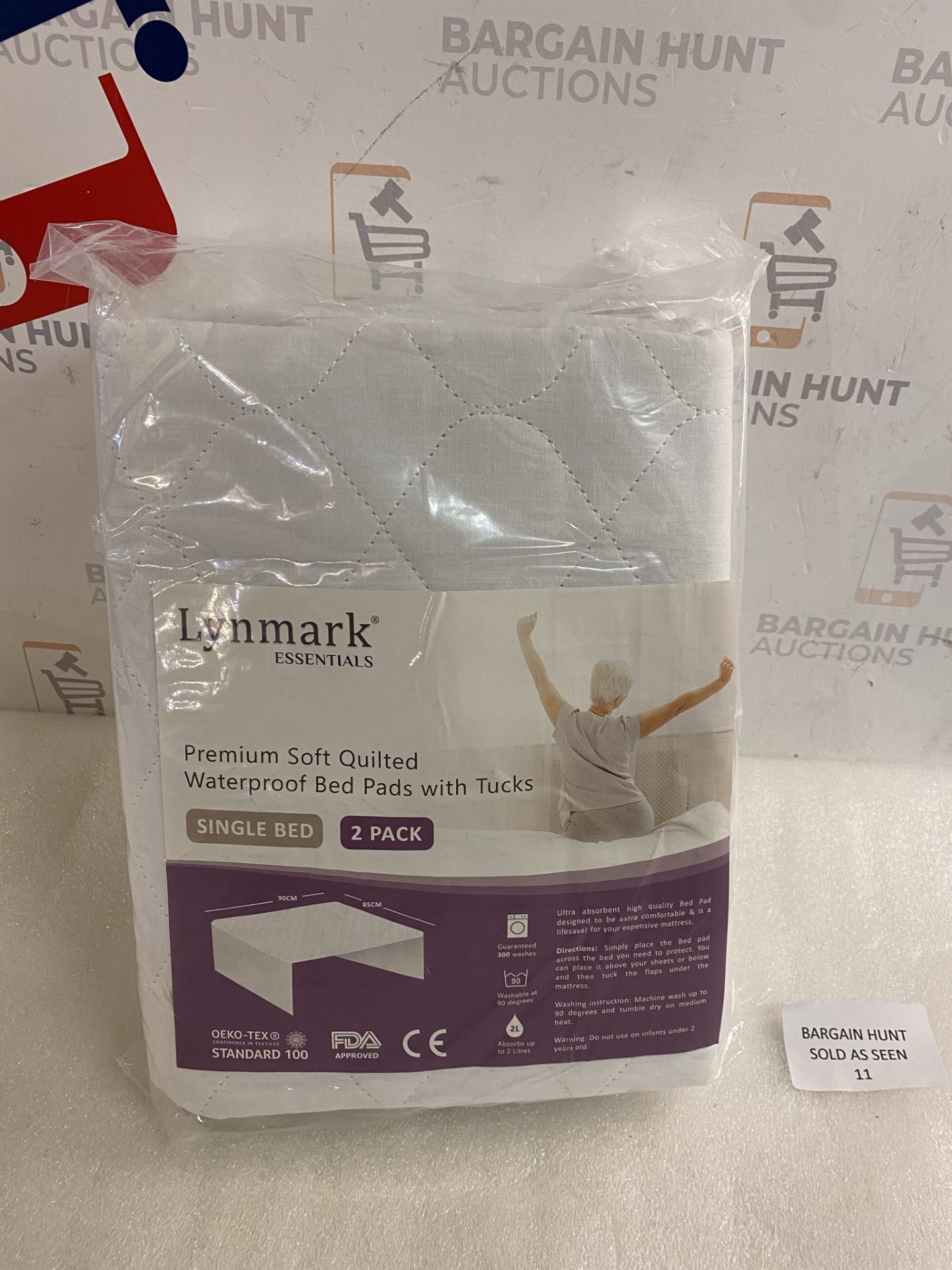 Lynmark Washable Bed Protector/ Pad with Tucks, Pack of 2, Single