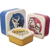 Puckator Simon's Cat Blue Red Yellow Snack Lunch Box 3pcs, Set of 3