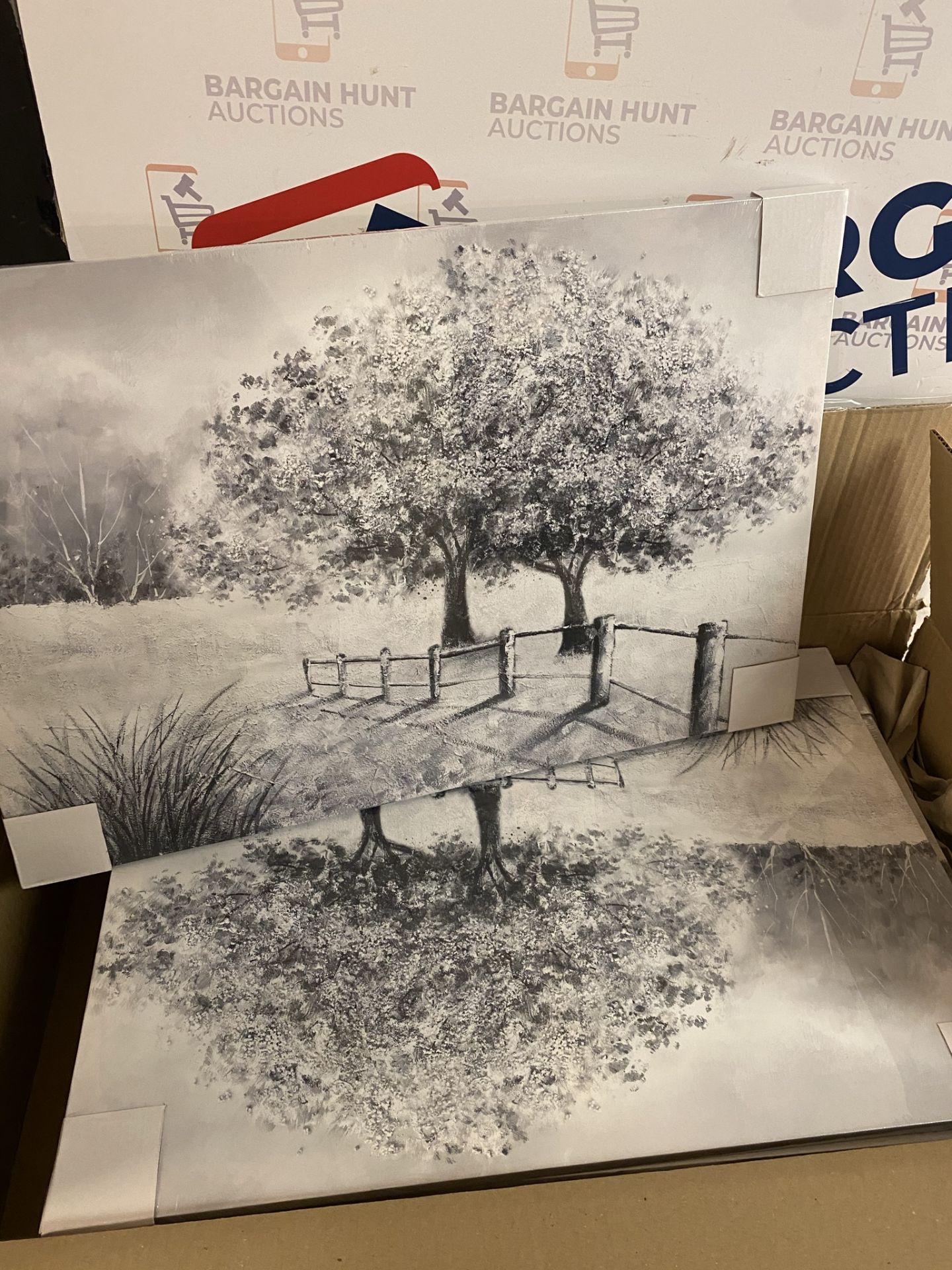 RRP £275 Set of 11 x Black and White Wall Art Abstract Grey Tree Wall Décor, RRP £25 Each