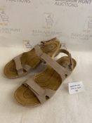 RRP £33.99 Celanda Ladies Open Toe Sandals Faux Leather Summer Flip Flops, 40 EU