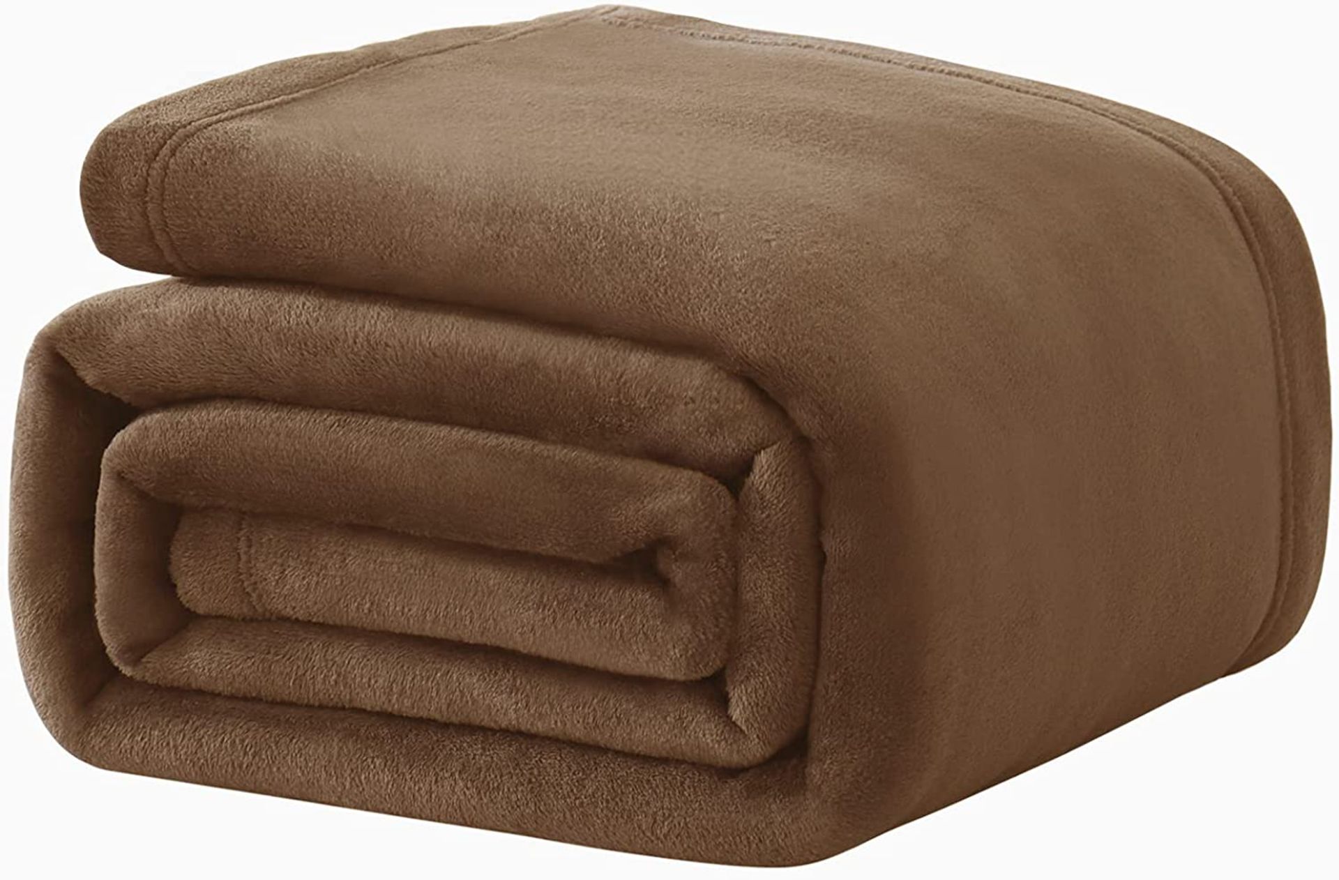 WAVVE Fleece Blanket Brown Sofa Throw,Super Soft Fluffy Small Flannel Throw