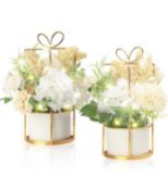 Luxury LED Artificial Flowers in Pots, Set of 8 RRP £80